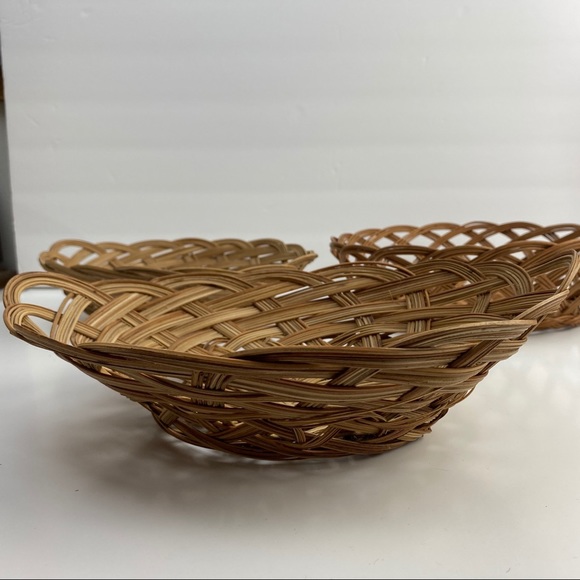 Set of 3 VTG Baskets Boho Basket Wall Home Decor - Picture 14 of 16